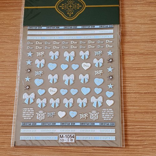 1 grande carte de stickers 5d ongles nails art logos (508.7806)