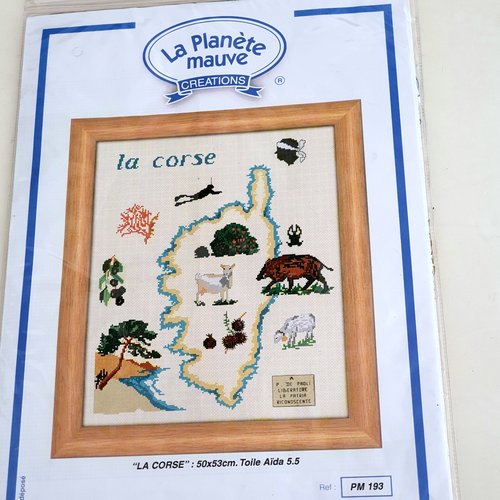 Kit la planete mauve creations point compte sur toile aida 5.5.