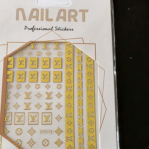 1 grande carte de stickers 3d ongles nails art logos (509.2678)