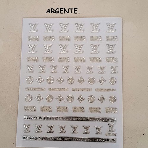 1 grande carte de stickers 3d ongles nails art logos (509.3817)