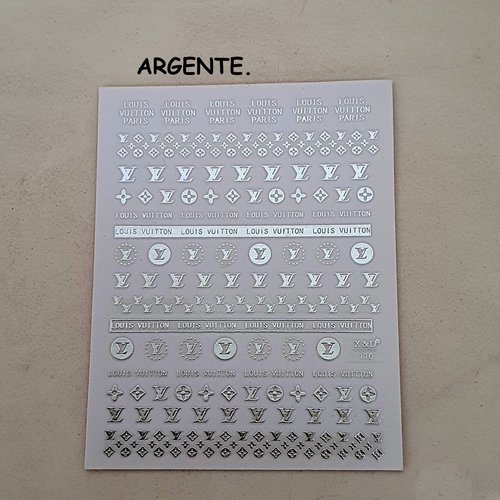 1 grande carte de stickers 3d ongles nails art logos (509.3843)