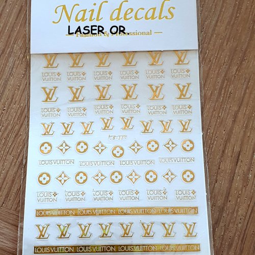 1 grande carte de stickers 3d ongles nails art logos (509.8905)
