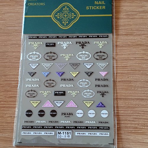 1 grande carte de stickers 5d ongles nails art logos (511.0236)
