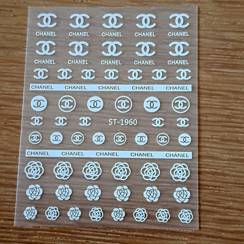 1 grande carte de stickers 3d ongles nails art logos (511.2540)