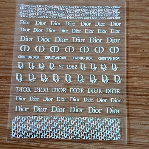 1 grande carte de stickers 3d ongles nails art logos (511.2544)