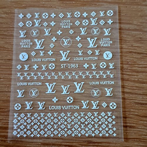 1 grande carte de stickers 3d ongles nails art logos (511.2547)