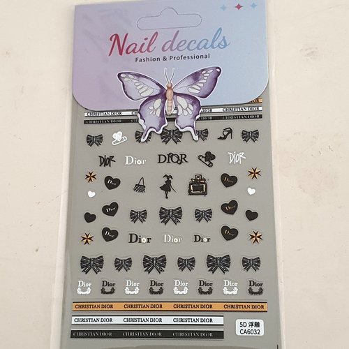 1 grande carte de stickers 5d ongles nails art logos (512.7807)