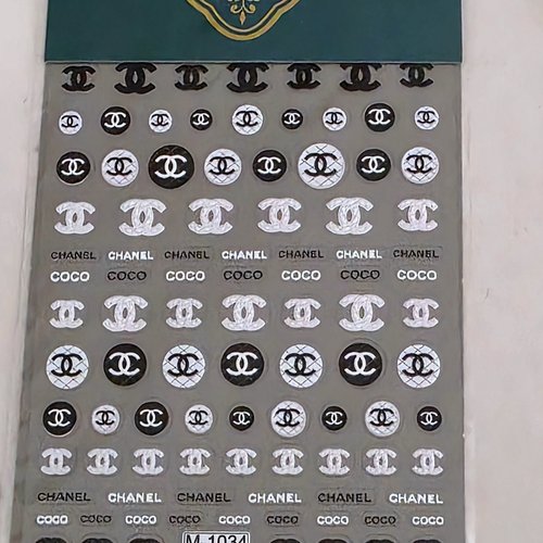 1 grande carte de stickers 5d ongles nails art logos (513.2319)