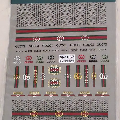 1 grande carte de stickers 5d ongles nails art logos (513.2320)