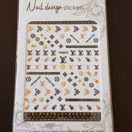 1 carte de stickers 3d ongles nails art logos (516.0219)