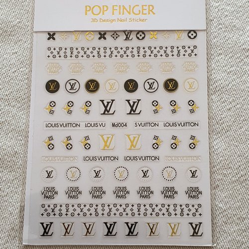 1 grande carte de stickers 3d ongles nails art logos (516.4241)