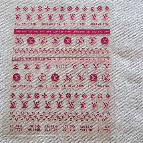 1 grande carte de stickers 3d ongles nails art logos (516.6129)