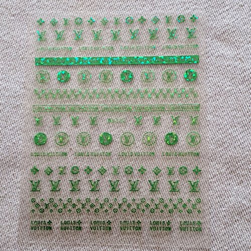 1 grande carte de stickers 3d ongles nails art logos (516.6416)
