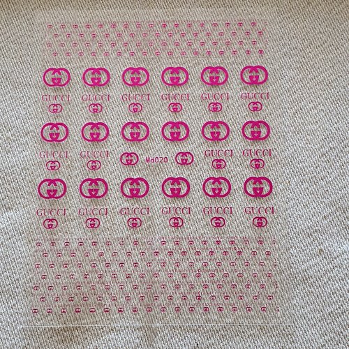 1 grande carte de stickers 3d ongles nails art logos (516.6419)
