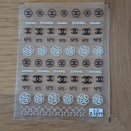 1 carte de stickers 5d ongles nails art logos (518.0741)