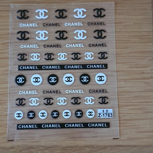 1 carte de stickers 5d ongles nails art logos (518.0742)
