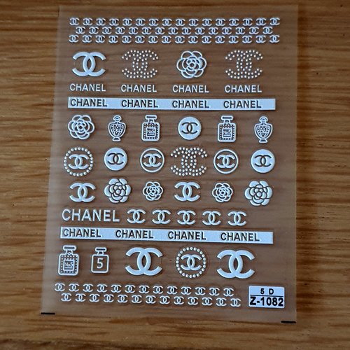 1 carte de stickers 5d ongles nails art logos (518.0743)