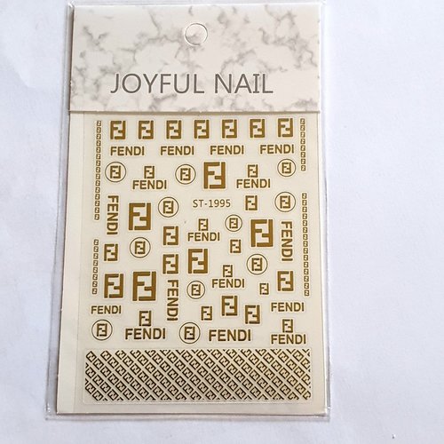 1 carte de stickers 3d ongles nails art logos.(518.2037)