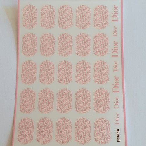 1 carte de stickers 3d ongles nails art logos.(518.2041)