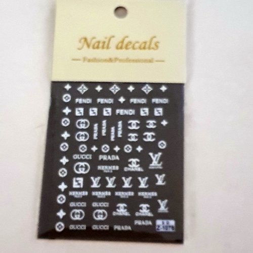 1 carte de stickers 5d ongles nails art logos.(518.2047)