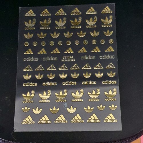 1 carte de stickers 3d ongles nails art logos (518.2789)