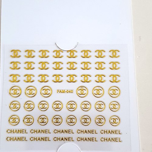 1 petite carte de stickers 3d ongles nails art logos (518.6277)