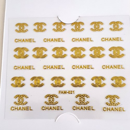 1 petite carte de stickers 3d ongles nails art logos (518.6282)