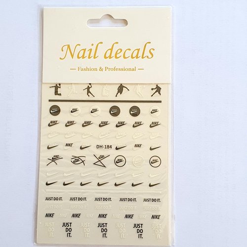 1 grande carte de stickers 3d ongles nails art logos (518.7238)
