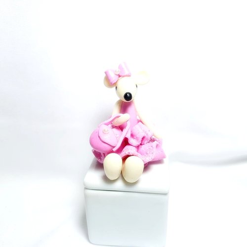 Boite à dents de lait phosphorescente, figurine souris, accessoire bébé, cadeau naissance souris,