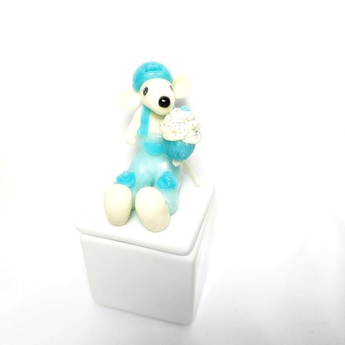 Boite à dents, cadeau naissance, souris décorative chambre d'enfants, jouet garçon