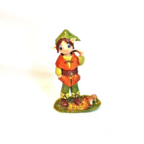 Lutin baluchon, personnage fimo,