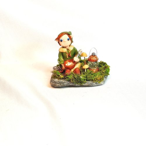 Lutin patissier fimo, gnomes