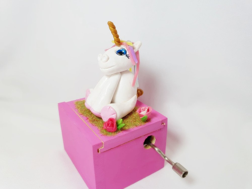 Coffret cadeau naissance fille - veilleuse licorne - création artisanale