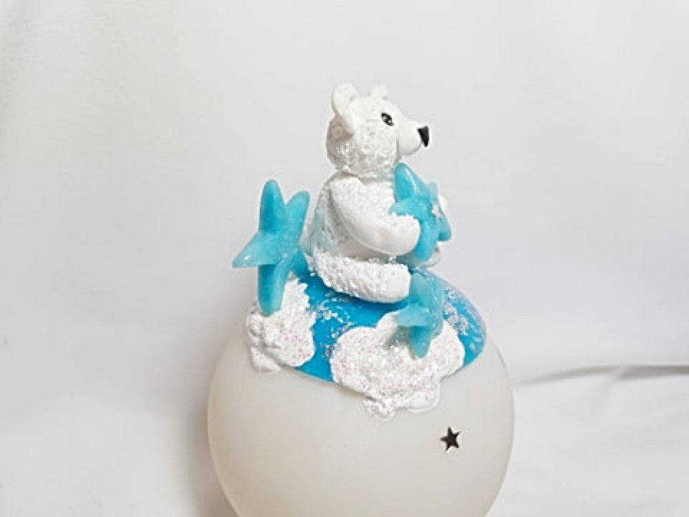 Veilleuse enfant bébé ours polaire bois blanc - Enfant bébé/Luminaire  enfant bébé - decoroots