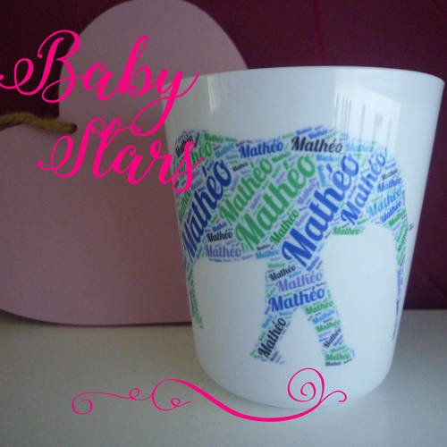 Gobelet Timballe Plastique Blanc Rigide Incassable Personnalise Enfant Adulte Bebe Maternelle Un Grand Marche