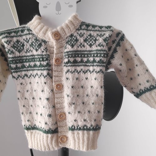Gilet brassière tricoté main