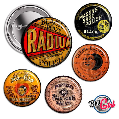 Petites boîtes - 12 images digitales numériques badge 56mm - page de collage digital pour cabochons