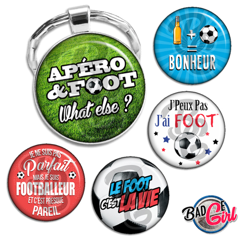 Parole de footballeur - 45 images pour cabochon rond - page digitale pour cabochon et/ou badge