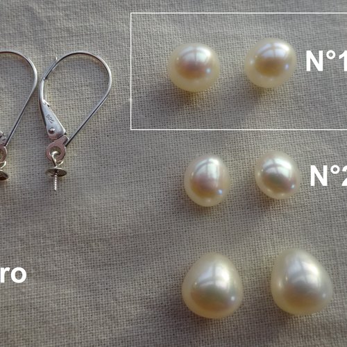 Boucles d'oreilles dormeuse fermé en argent massif 925, petites perles à choisir , bijou personnalisé