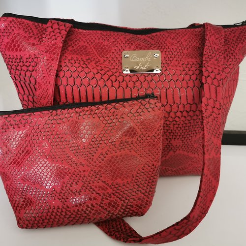 sac serpent rouge