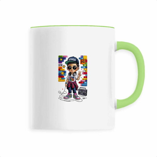 Mug effet broderie hip-hop kid – 330 ml