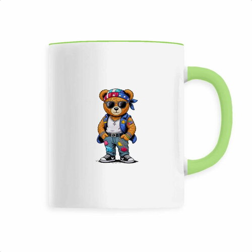 Mug effet broderie ours bandana multicolore – 330 ml