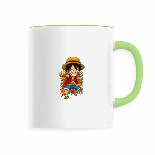 Luffy one piece effet broder – mug manga aventure