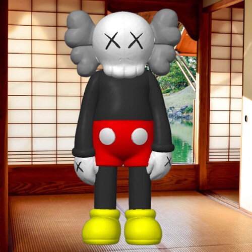 Figurine kaws grandeur nature – statue pop art 1m20 – décoration design contemporaine