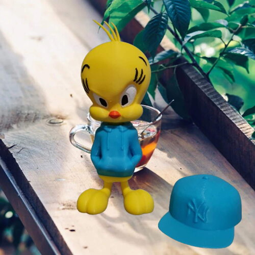 Figurine titi streetwear – figurine imprimée en 3d, tweety déco geek et pop culture (13 cm / 24 cm