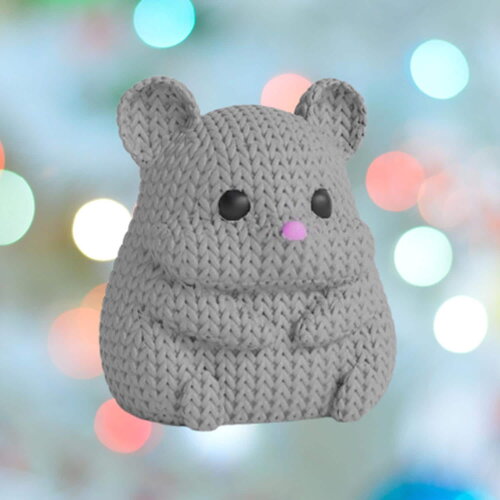 Figurine hamster tricot 3d • sculpture artisanale mignonne • déco originale • 3 tailles et 14 couleurs