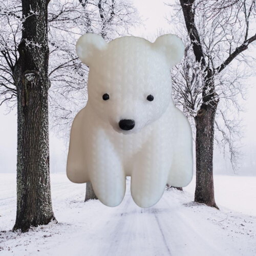 Figurine ours tricot 3d • sculpture artisanale • déco nature • 3 tailles et 14 couleurs