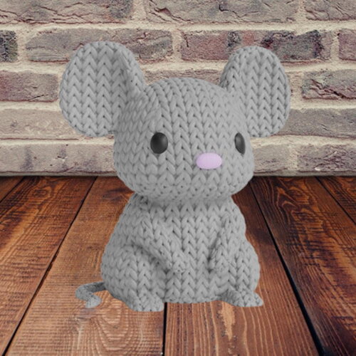 Figurine souris tricot 3d • sculpture artisanale mignonne • déco originale • 3 tailles et 14 couleurs
