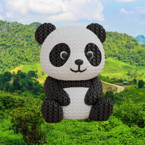 Figurine panda tricot 3d • figurine artisanale mignonne • cadeau original • 2 tailles et 14 couleurs