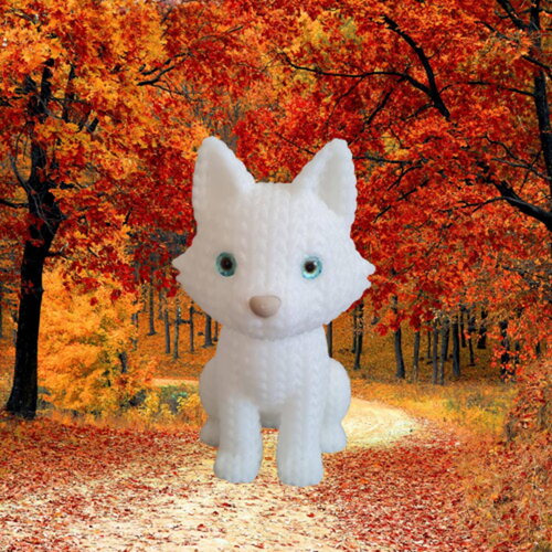 Figurine loup tricot 3d • statue déco artisanale • cadeau original • 3 tailles et 14 couleurs